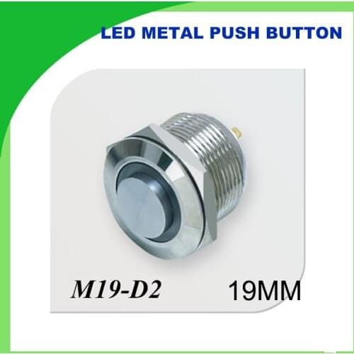19mm metal push button LED reset waterproof ring illuminated hight Car Boat DIY with illuminated power