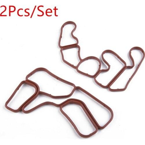 2Pcs/Set Engine Oil Cooler Housing Gasket Seal M272 M273 for Mercedes-Benz X164 GL320 GL350 GL420 GL450 GL500 GL550 A2721840080