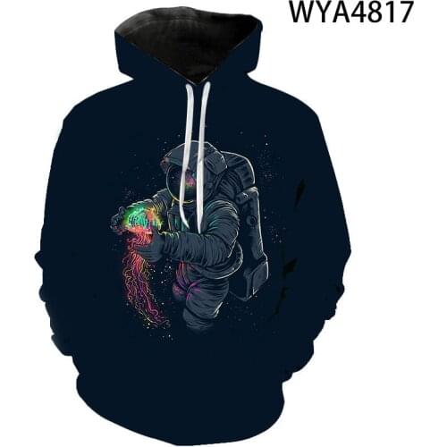 2020 Casual 3D Hoodies Men Women Children Space Astronaut Planet Explore Digital Print Cosmonaut Pullover Cool Boy Girl Coat