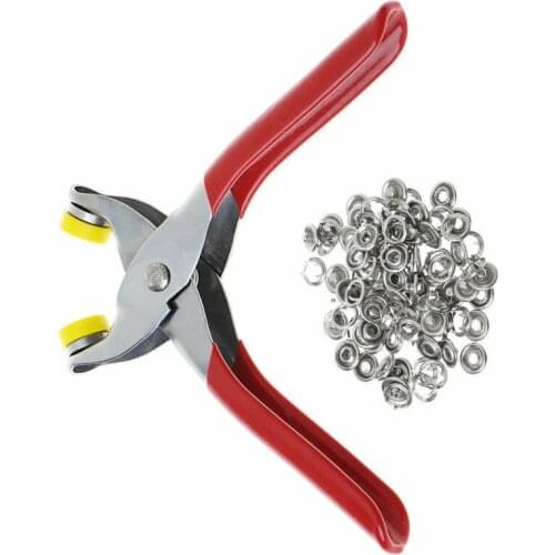 25 Sets 9.5mm Metal Prong Snap Fasteners with Plier Tools Kit for DIY Bandana Bibs Baby Grows Fabric