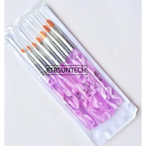 50sets Nail Art Brush Pens Acrylic Nail Brushes UV Gel Nail Polish Painting Drawing Brushes Set Manicure Tools Kit F3305