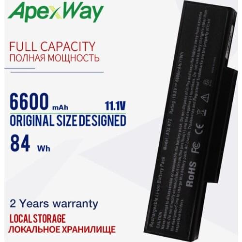 9Cells laptop battery for Asus li-ion A32-K72 A32-N71 K72DR K72 K72D K72F K72JR K73 K73SV K73S K73E N73SV X77X77VN k72-100 X77VN