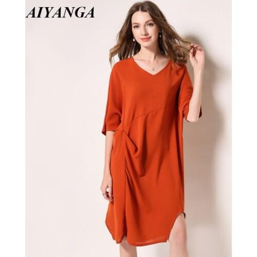 Однотонные летние платья AIYANGA China At AliExpress