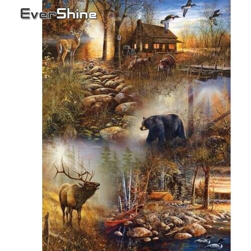 Evershine Diamond Painting Landscape Diamond Mosaic Scenery Rhinestones Cross Stitch Kit Diamond Embroidery Wall Home Decor Art