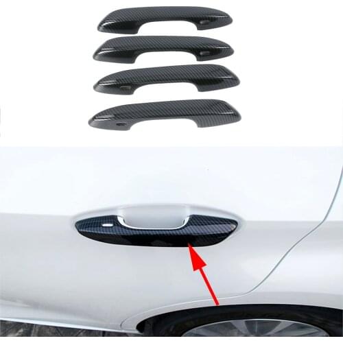 Fit For Lexus ES350 ES300h 2019 2020 2021 Accessories Car Door Side Handle Cover Carbon Fiber Exterior Molding Trim