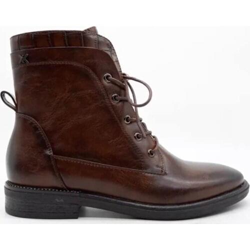 Boots children autumn new short boots women British style Martin boots Brown all-around new short tube bare boots