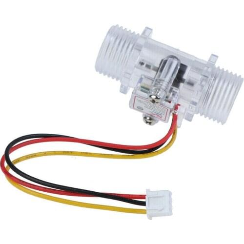 1Pc New Clear Water Flow Sensor Switch G1/2" Hall Effect Meter Control DC 5-15RC For Water Heater Flow Measurement
