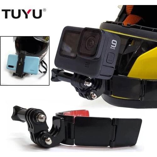 TUYU Full Face Helmet Chin Mount Holder for GoPro Hero 9 8 7 5 SJCAM xiaomi Eken Motorcycle Helmet Chin Stand Camera Accessories