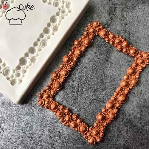 Aouke Molds Retro frame types mold fondant mold cake decorating tools chocolate gumpaste mold L089
