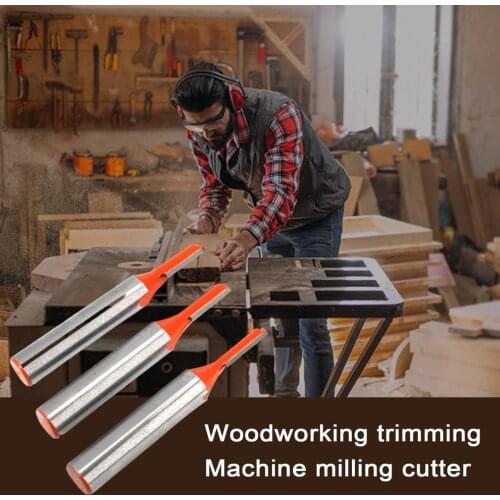 Hot Newest 3 pcs/set Shank Straight Router Bit Tungsten Carbide Single Flute Bit Wood Milling Cutter For Woodwork Tool