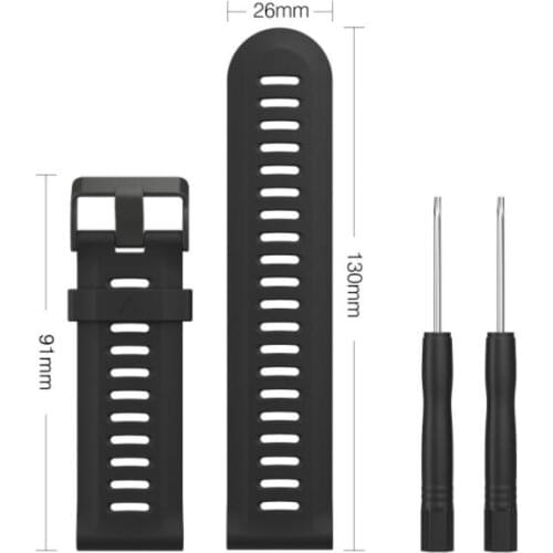 Colorful 26mm Width Outdoor Sport Silicone wrist Strap Watchband Replacement bracelte watch for Garmin Fenix 3 3 HR watch Band