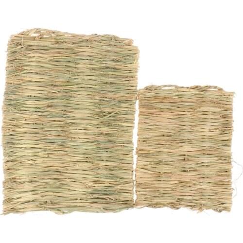 Rabbit Grass Chew Mat Small Animal Natural Soft Grass Hamster House Pig Cage