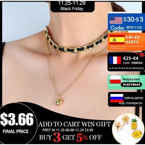 Женские кожаные чокеры Lifefontier China At AliExpress