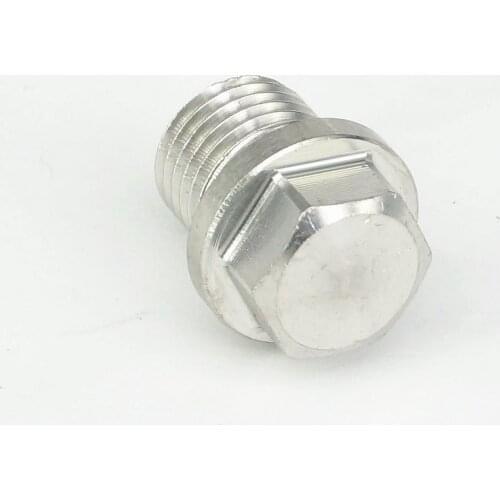M8x1mm Male 304 Stainless Steel Countersunk End Plug With Flange Hex Head Socket Pipe Fitting