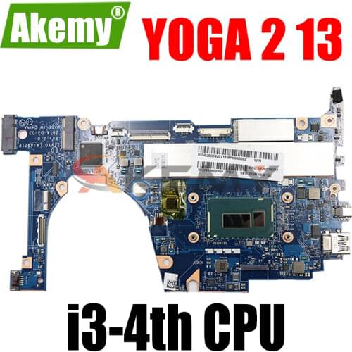 ZIVY0 LA-A921P motherboard For Lenovo YOGA 2 13 YOGA 213 laptop motherboard W/ CPU I3-4005/4010/4030U 4G RAM 100% fully tested