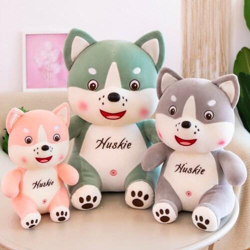 Cute Husky Dog Plush Toy Stuffed Animal Cartoon Dog Doll Toys Soft Plush Pillow Children Toy Girls Ragdoll Gift