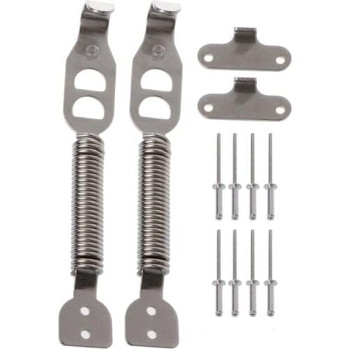 Stainless Bonnet Springs Clips Hood Panel Race Rally Pair Lock For IMPREZA EJ18 E7CA