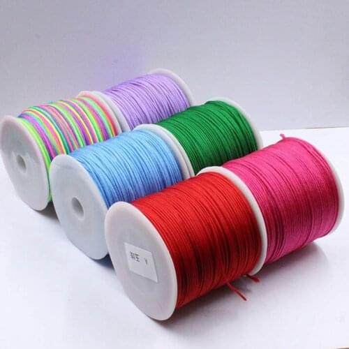 NEW 10Meters/lot 0.4mm Nylon Cord Thread Chinese Knot Macrame Cord Bracelet Braided String DIY Tassels Beading String Thread