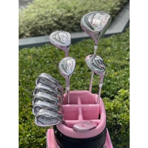 New golf clubs full Coach dog & husky original women complete set golf driver wood irons putter graphite L shaft with bag