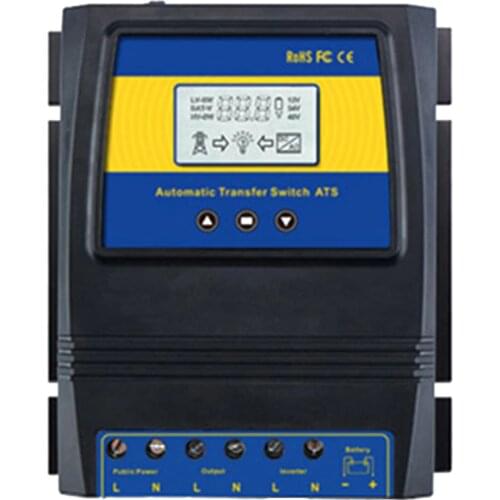 New Automatic ATS Dual Power Transfer Switch Solar Charge Controller for Solar Wind System DC 12V 24V 48V AC 110V 220V On/Off Gr