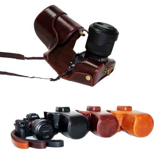 New Camera Case Bag for Sony alpha A7RII A7R Mark 2 Sony A7II PU Leather Camera Bag Cover Pouch