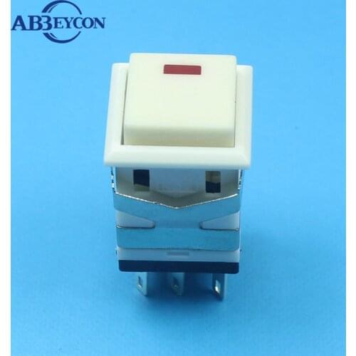 NS192W KD2-21W ON-OFF customized white housing white cover red lighted push button switch