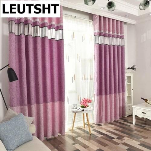 2021 Modern Light Luxury Jacquard Hollow Strip Stitching Curtains for Living Room Bedroom Study Blackout Curtains Customization