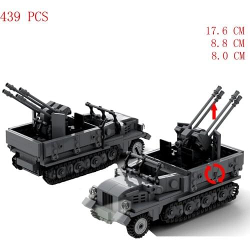 Hot military WWII Technology weapons equipment SDKFZ 11 vehicles army Lightning war model bricks moc Building Blocks toys gift