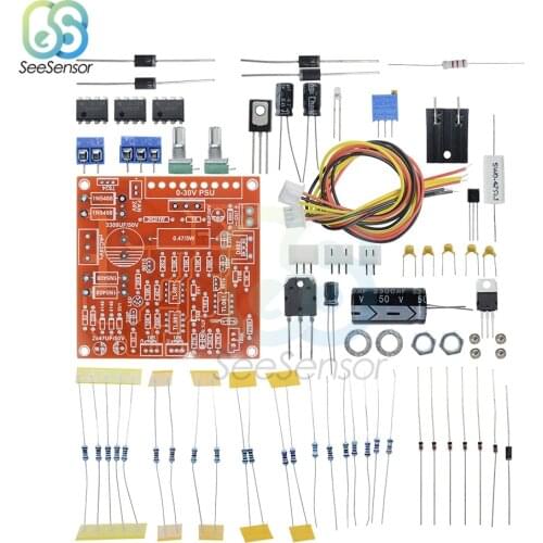 0-30V 2mA-3A DC Regulated Power Supply DIY Kit Continuously Adjustable Current Limiting Protection for School Education Lab