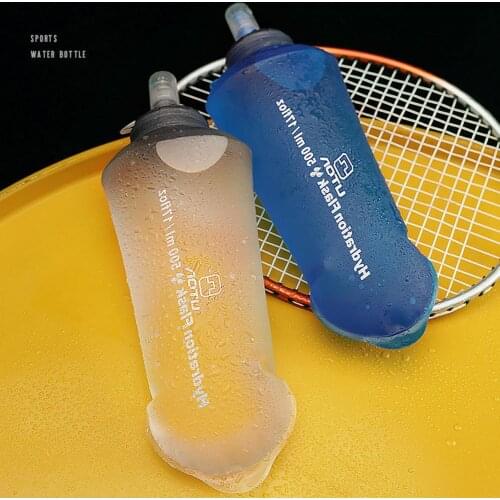 TPU Folding Soft Flask Sport Water Bottle Running Camping Hiking Water Bag Collapsible Drink Water Bottle Water Bag