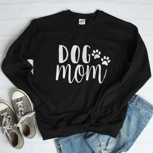 Skuggnas New Arrival Dog Mom Sweatshirt Womans Crewneck Sweatshirt Love Dogs Jumper Long Sleeve Fashion Pullovers Drop Shiping