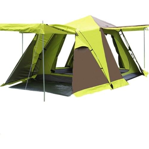 New automatic 3-4 person family party beach tents waterproof big space outdoor camping tent with snow skirt