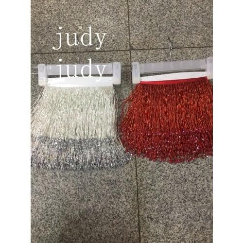Stock tassel lace stock 5 yards/bag Ym2461# 15cm High-grade silvery Tassels for sawing dress Free shipping