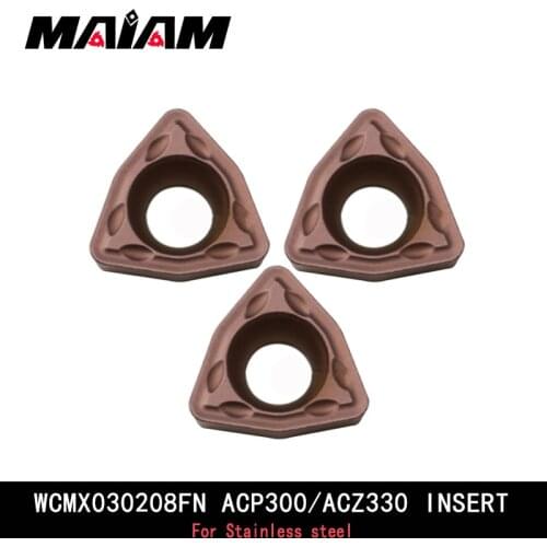 High quality WC type WCMX WCMX030208 WCMX030208FN U-drill inserts for stainless steel U drill