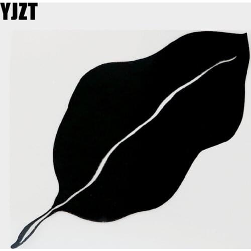 YJZT 13.3CM×12.1CM Funny Plants Tree Leaf Vinyl Motorcycle Car Sticker Decal Black/Silver 18B-0298