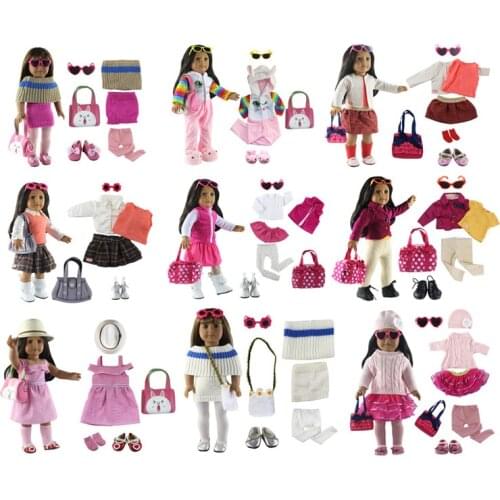 1 set 18 inch doll clothes outfit handmade dress for 18 inch doll American Princess Dress Many Style for Choice