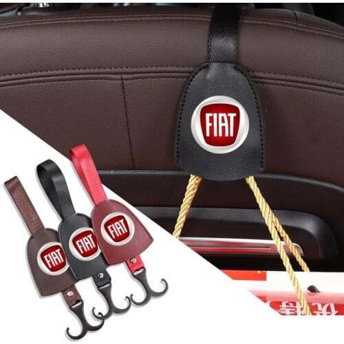1Pcs Leather Car Seat Back Hook Multifunctional Hanging Bag Rack For FIAT 500 Grande Punto Freemont Panda Astra Bravo Tipo Stilo