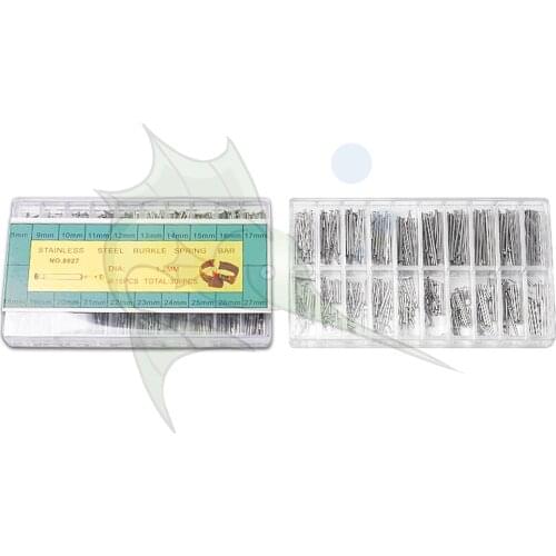 300pcs/box Watch Clasp Friction Pins kit Silver 10mm~28mm Stainless Steel 1.2mm Watchband Link Pin Replacement Parts