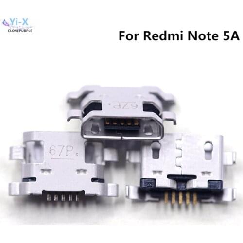 50pcs/lot Micro USB Charging Charger Port Dock jack Connector Socket for Xiaomi Redmi Note 5A Prime / Y1/ Y1 lite
