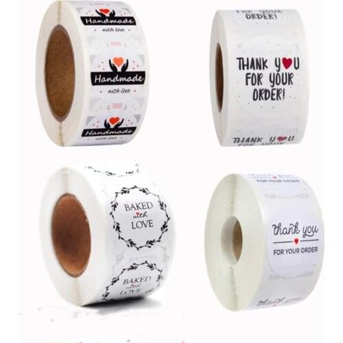 500pcs 25mm/1inch Jewelry Gift Sealing Stickers Thank you Scrapbooking Stickers Festival Birthday Party Gift Decorations Labels