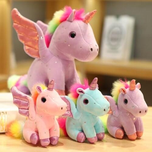 Unicorn Plush Birthday Party angel Unicorn Toy Stuffed Animal Toy for Children Christmas Boy Girl Unicornio Key Chain Baby Toys