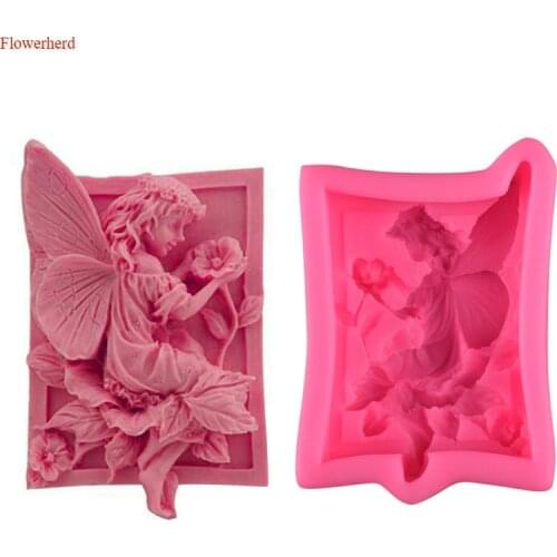 Fairy Angel Shape 3D Resin Clay Silicone Mold DIY Handmade Soap Mold Silica Gel Mould Fondant Cake Mold Chocolate Biscuit Mold