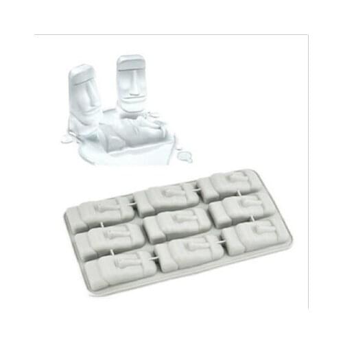 Moai Stone Statues Ice Cube Tray Ice Cream Makers DIY Mould Pudding Jelly Mold Silicone Bar Party Drink