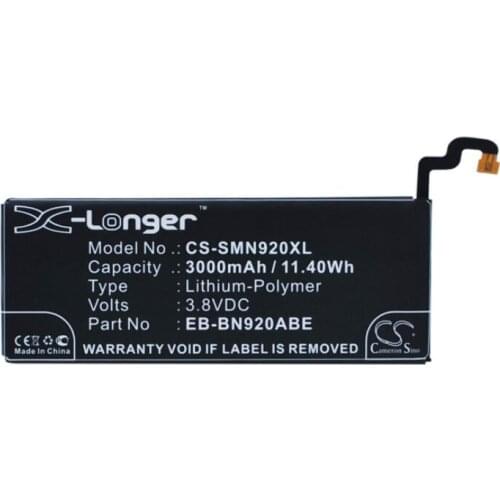 Cameron sino 3000mah battery for SAMSUNG Galaxy Note 5 Note 5 Dual Sim Note 5 Edition Note 5 Special Edition Noble SM-N9208