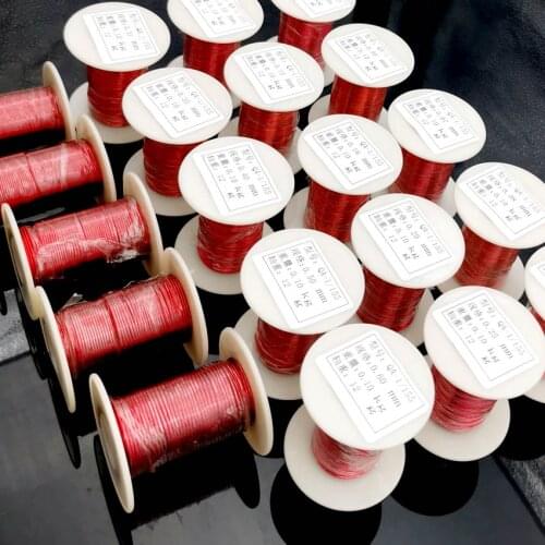 100M Red Magnet Wire 0.1mm 0.2mm QA Enameled Copper Wire Magnetic Coil Winding For Electric Machine DIY Electromagnet Making