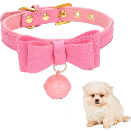 Legendog Pet Collar Bow Tie Soft Safe Dog Training Collar Cat Collar With Bell For Puppy Dog Necklace Pet Supplies