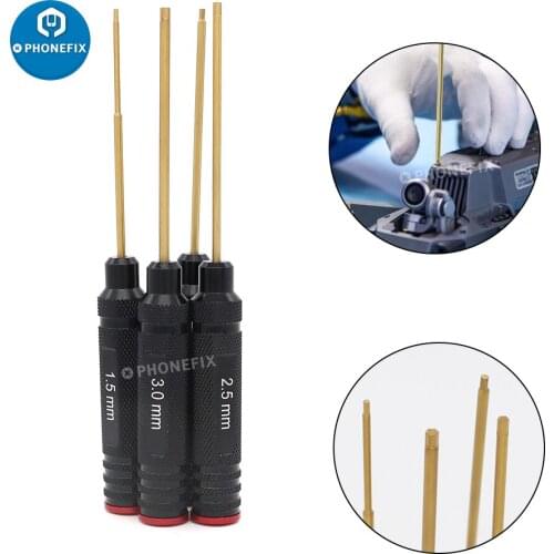 4pcs/set Hex Screw Drivers 1.5/2/ 2.5/3mm Disassemble Hex Screwdriver Set For RC Car Quadcopter Helicopter Drone Repair Tools