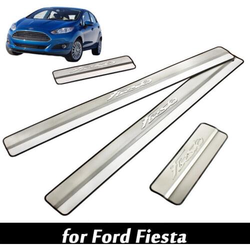 Fiesta Stainless Steel Door Sill Scuff Plate Fit for Ford Fiesta 2014-2019