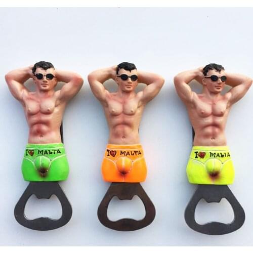 Bodybuilder stereo bottle opener magnetic refrigerator magnet