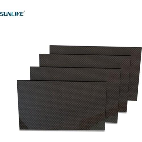 165X 300mm Surface Gloss 3K Carbon Fiber Panel Thickness 0.25mm to 6mm Suitable For RC Prototype